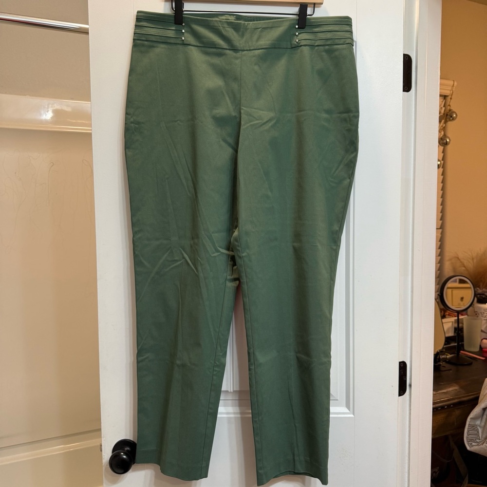 JM Collection Olive Trousers